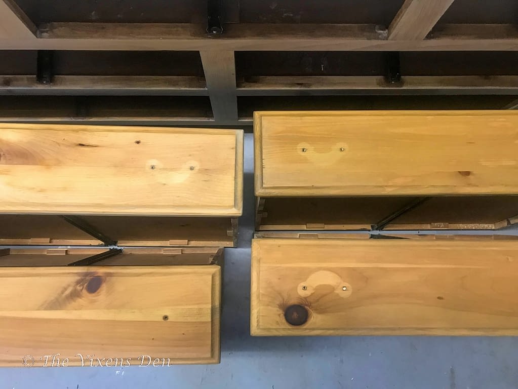 dresser drawer fronts with hardware shadows