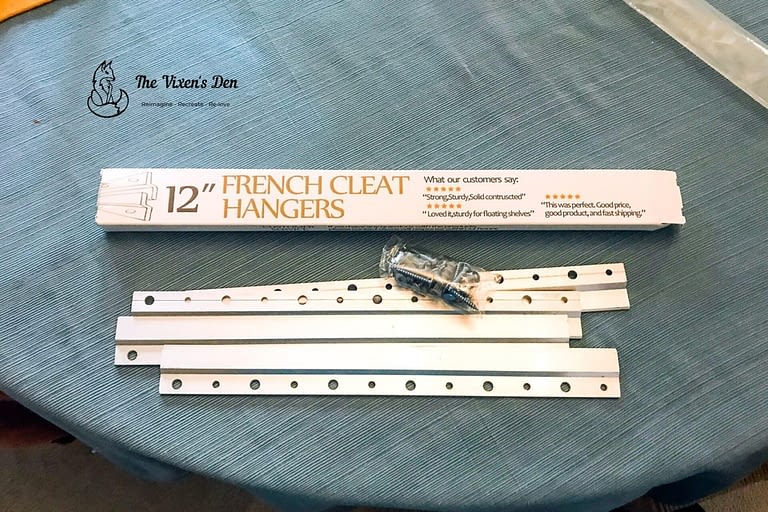twelve inch french cleats with hardware